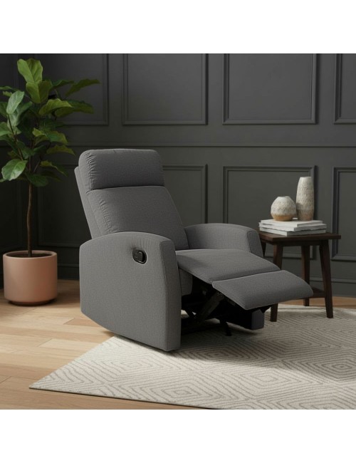Poltrona Relax Manuale Giada Tessuto Colore Grigio Prezzo