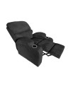 Poltrona recliner manuale Ninetta colore Nero con porta bicchieri – Relax e funzionalità