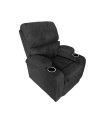 Poltrona recliner manuale Ninetta colore Nero con porta bicchieri – Relax e funzionalità