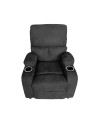Poltrona recliner manuale Ninetta colore Nero con porta bicchieri – Relax e funzionalità