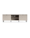 Mobile Porta TV Mirage03 con 2 ante design geometrico e vani a giorno – Cashmere e Top Rovere