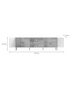 Mobile Porta TV Mirage03 con 2 ante design geometrico e vani a giorno – Cashmere e Top Rovere