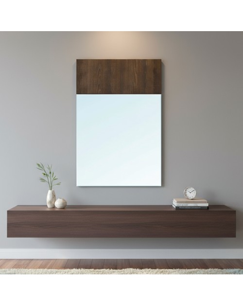 Specchiera Brown con pannello legno 70x110