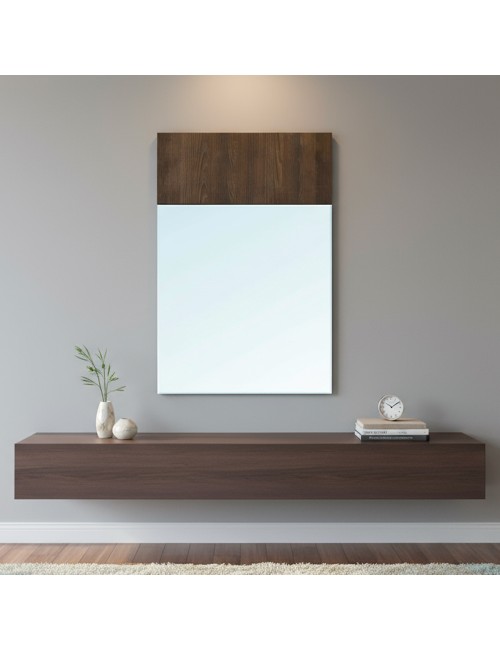 Specchiera Brown con pannello legno 70x110