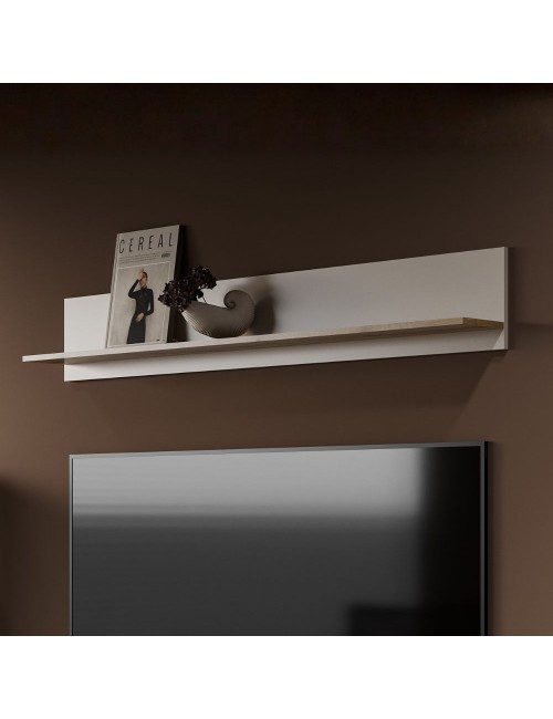 Mensola Frezo04 in cashmere e rovere evoque 167x17.6x25H