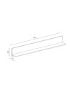 Mensola Frezo04 in cashmere e rovere evoque 167x17.6x25H