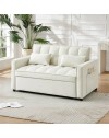 Divano 2 posti con letto estraibile beige 135x93x78H Eiri