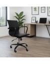 Poltrona da ufficio Nuvia con schienale ergonomico e ruote colore nero H91