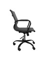Poltrona da ufficio Nuvia con schienale ergonomico e ruote colore nero H91