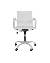 Poltrona da ufficio Nuvia con schienale ergonomico e ruote colore bianco H91