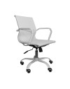 Poltrona da ufficio Nuvia con schienale ergonomico e ruote colore bianco H91