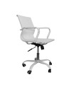 Poltrona da ufficio Nuvia con schienale ergonomico e ruote colore bianco H91
