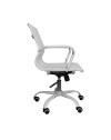 Poltrona da ufficio Nuvia con schienale ergonomico e ruote colore bianco H91