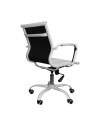 Poltrona da ufficio Nuvia con schienale ergonomico e ruote colore bianco H91