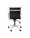 Poltrona da ufficio Nuvia con schienale ergonomico e ruote colore bianco H91