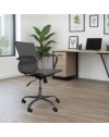 Poltrona da ufficio Nuvia con schienale ergonomico e ruote colore grigio H91