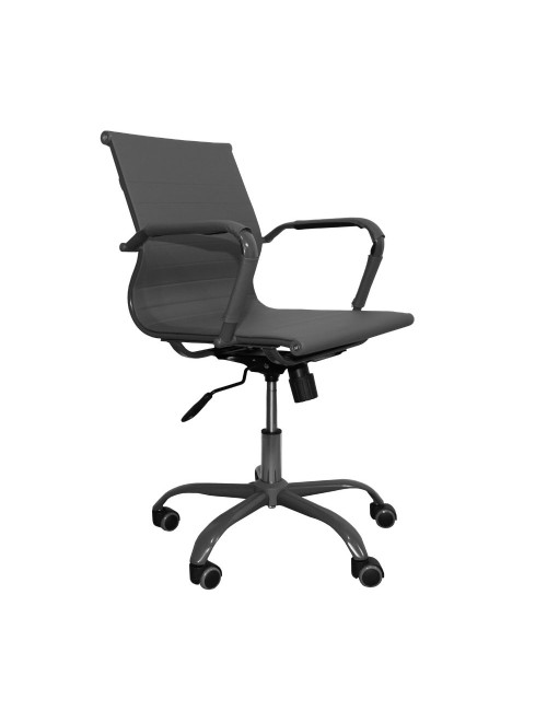 Poltrona da ufficio Nuvia con schienale ergonomico e ruote colore grigio H91