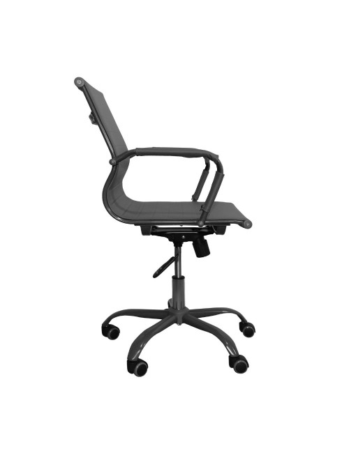 Poltrona da ufficio Nuvia con schienale ergonomico e ruote colore grigio H91