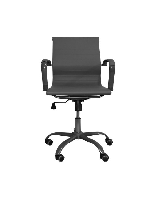 Poltrona da ufficio Nuvia con schienale ergonomico e ruote colore grigio H91