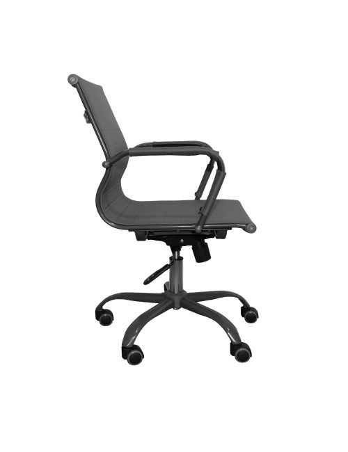 Poltrona da ufficio Nuvia con schienale ergonomico e ruote colore grigio H91