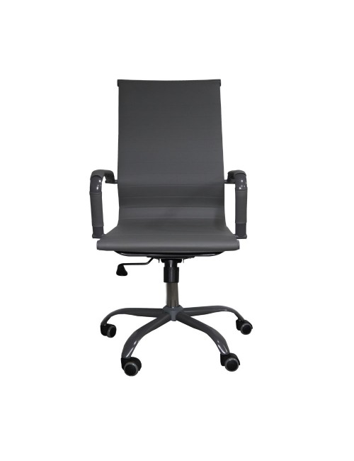 Poltrona da ufficio Nuvia con schienale ergonomico e ruote colore grigio H105