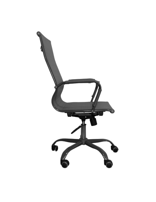 Poltrona da ufficio Nuvia con schienale ergonomico e ruote colore grigio H105