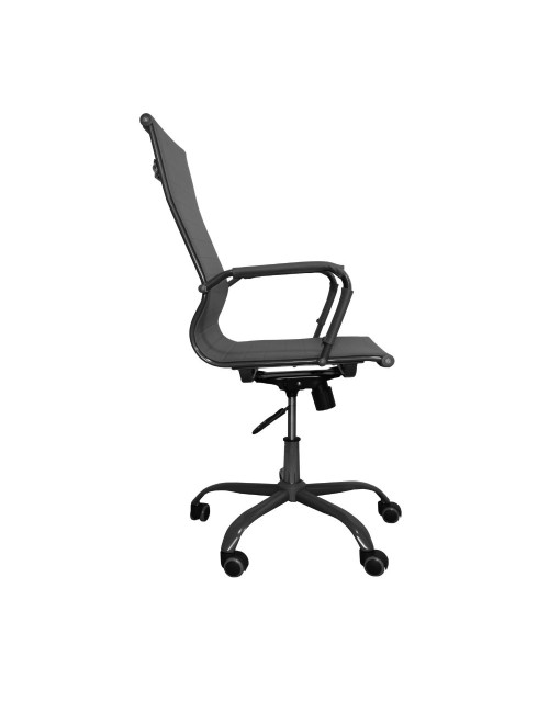 Poltrona da ufficio Nuvia con schienale ergonomico e ruote colore grigio H105