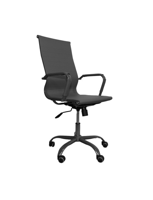 Poltrona da ufficio Nuvia con schienale ergonomico e ruote colore grigio H105