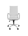 Poltrona da ufficio Nuvia con schienale ergonomico e ruote colore bianco H105