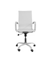 Poltrona da ufficio Nuvia con schienale ergonomico e ruote colore bianco H105