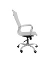 Poltrona da ufficio Nuvia con schienale ergonomico e ruote colore bianco H105