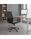 Poltrona da ufficio Nuvia con schienale ergonomico e ruote colore nero H105