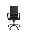 Poltrona da ufficio Nuvia con schienale ergonomico e ruote colore nero H105