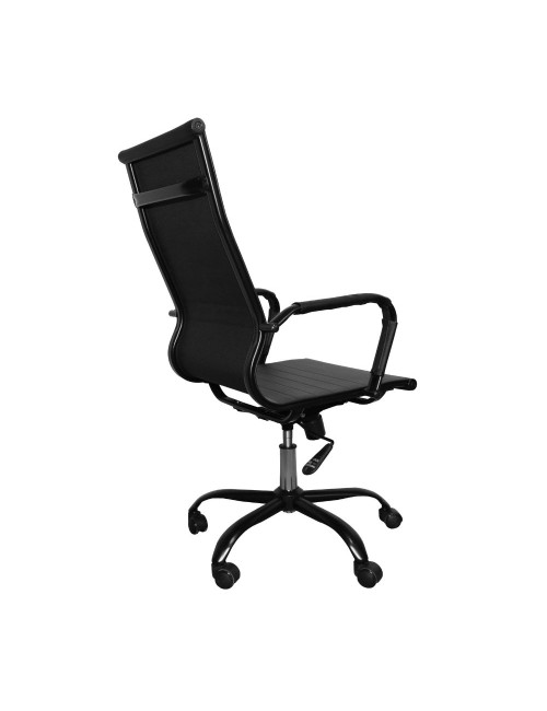 Poltrona da ufficio Nuvia con schienale ergonomico e ruote colore nero H105