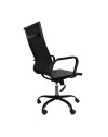Poltrona da ufficio Nuvia con schienale ergonomico e ruote colore nero H105
