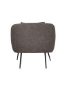 Poltrona Nuvia in tessuto grigio topo e gambe colore nero