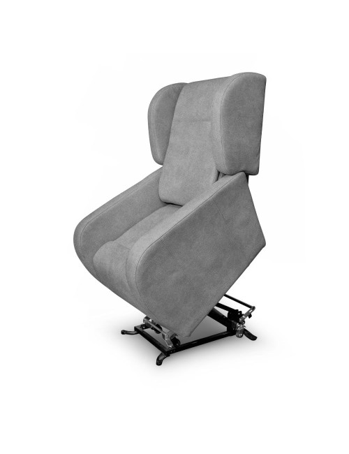 Poltrona alza persona 2 motori Lift 2 tessuto grigio chiaro