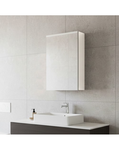 Pensile bagno con specchio anta reversibile Solo2 colore bianco