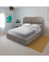 Letto una piazza e mezza contenitore Sofaback in tessuto tortora 138x222x120H