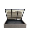 Letto una piazza e mezza contenitore Sofaback in tessuto tortora 138x222x120H