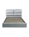 Letto una piazza e mezza contenitore Sofaback in tessuto grigio chiaro 138x222x120H