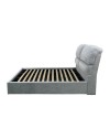 Letto una piazza e mezza contenitore Sofaback in tessuto grigio chiaro 138x222x120H