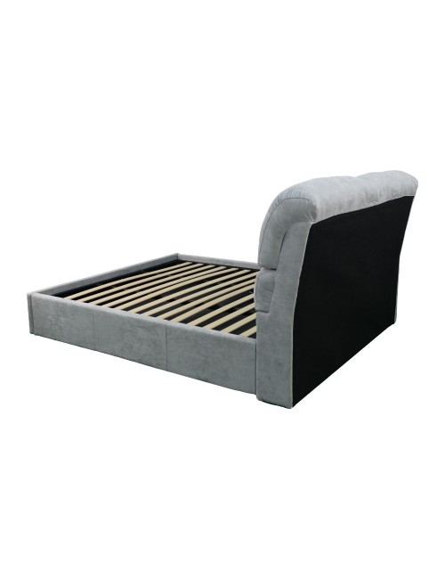 Letto una piazza e mezza contenitore Sofaback in tessuto grigio chiaro 138x222x120H