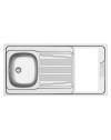 Lavello reversibile Indiano120 1 vasca e gocciolatoio con foro per piano cottura 30 cm – inox 120x60