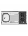 Lavello reversibile Indiano120 1 vasca e gocciolatoio con foro per piano cottura 30 cm – inox 120x60