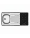 Lavello reversibile Indiano120 1 vasca e gocciolatoio con foro per piano cottura 30 cm – inox 120x60