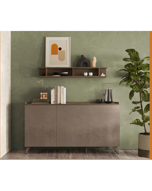 Madia 3 ante Polan 181x42x99h colore bronzo mercure
