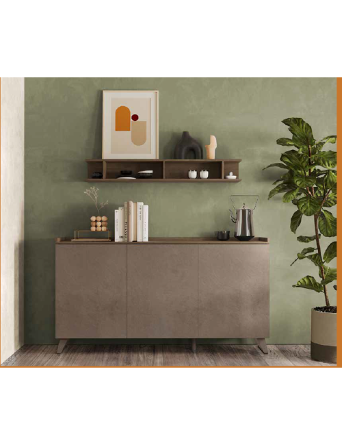 Madia 3 Ante Polan 181x42x99h Colore Bronzo Mercure Prezzo
