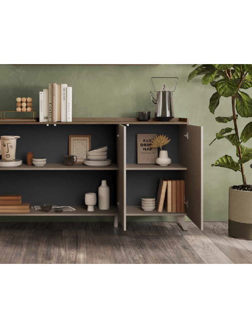 Madia 3 Ante Polan 181x42x99h Colore Bronzo Mercure Prezzo