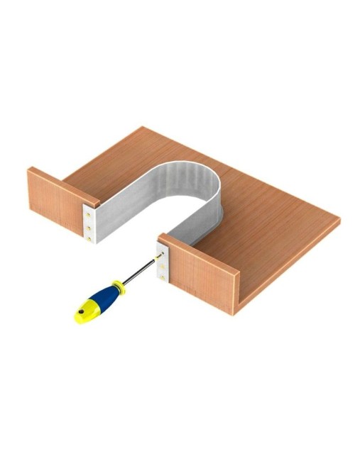 Protezione per sifone a U Omega1 in ABS grigio per mobili bagno